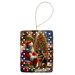 German Shepherd And Santa Claus Porcelain Ornament Christmas Tree Hanging Decorations For Home Christmas Holiday, Rectangle, Gift, Multicolor_maomaolike.com