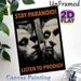 "Stay Paranoid" Themed Portrait Painting Poster, Vintage Grainy Dark Split-face Art Poster, Edgy Music-inspired Decor Ideal For Home Studio, Living_maomaolike.com