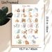 German Animal Alphabet Painting Poster, Soft Watercolor Cute Animal & Letter Poster, Assists With German Alphabet Learning, Ideal For Study Room_maomaolike.com