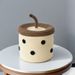 Milk Tea Cup Cute Cosmetics Living Room Miscellaneous Basket DIY Handmade Woven Storage Box_maomaolike.com