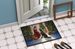 Flat-Coated Retriever And Santa Claus Doormat Front Door Mat Indoor Outdoor Rugs For Entryway, Non Slip Washable Low Pile, 24H X 36W_maomaolike.com