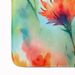 Wyoming Indian Paintbrush In Watercolor Memory Foam Kitchen Mat Machine Washable Anti-Fatigue Mat Cushion Comfort Bath Mat Or Kitchen Rug_maomaolike.com