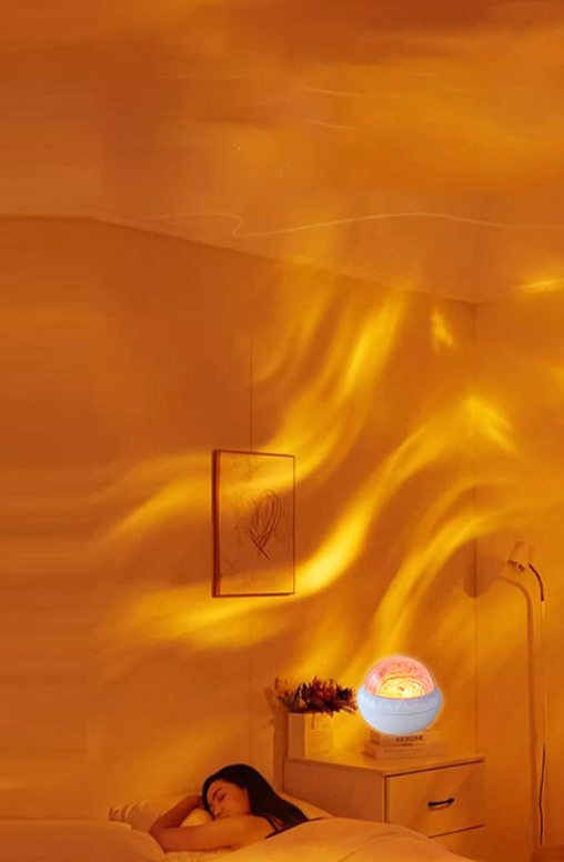 Water Ripple Ceiling Creative Girl Bedside Bedroom Aurora Dynamic Night Light Starry Sky Projection Lamp_maomaolike.com