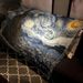 American Order Oil Painting Van Gogh Night Decorative Throw Shawl Starry Sky Knitted Sofa Blanket Bedspread_maomaolike.com