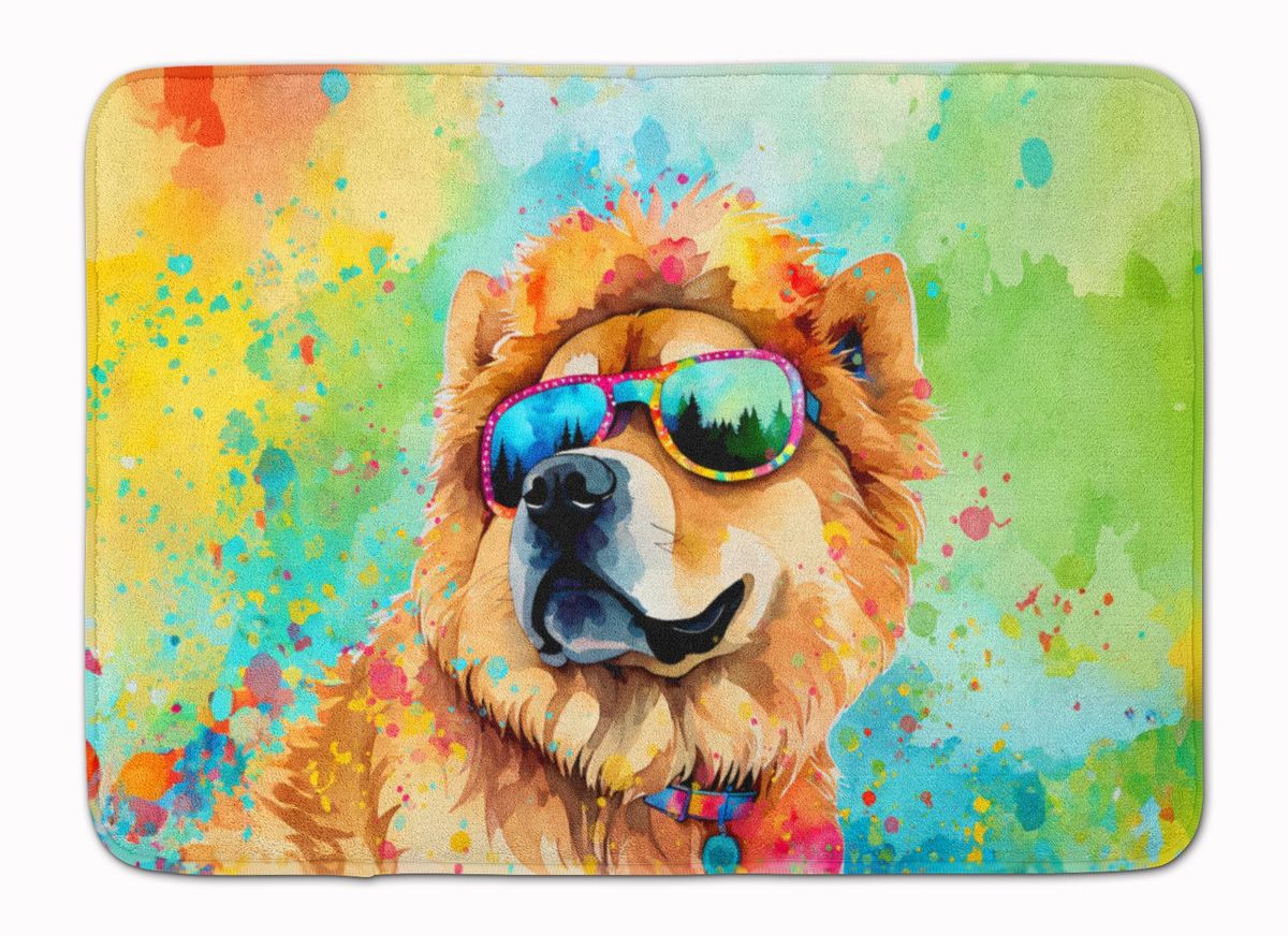 Chow Chow Hippie Dawg Memory Foam Kitchen Mat Machine Washable Anti-Fatigue Mat Cushion Comfort Bath Mat Or Kitchen Rug_maomaolike.com