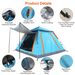 4-5 Person Pop-Up Camping Tent, Instant Setup Family Tent With 2 Mosquito Nets Windows, Portable For Hiking, Backpacking & Outdoor Adventures, Waterproof & Windproof_maomaolike.com