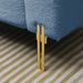 53.2"Width Modern End Of Bed Bench Sherpa Fabric Upholstered 2 Seater Sofa Couch Entryway Ottoman Bench Fuzzy Sofa Stool Footrest Window Bench With Gold Metal Legs For Bedroom Living Room,Blue_maomaolike.com