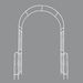 Metal Garden Arch W55'' X H94.5'' Garden Arbor Trellis Climbing Plants Support Rose Arch Outdoor Arch Cream White_maomaolike.com