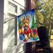 Norwich Terrier Christmas Reindeer House Flag Large Porch Sleeve Pole Decorative Outside Yard Banner Artwork Wall Hanging, Polyester, House Size, Multicolor_maomaolike.com