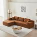 104.33" Sponge Sectional Sofa Couch For Living Room, L Shaped Modern Lamb Modular High Density Sponge Floor Sofa, Sherpa Fabric Sofa Couch With Chaise Lounge & Pillows, Upholstered Corner Cloud Couch_maomaolike.com