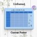 Weekly Lesson Plan Painting Poster, Soft Blue Minimalist Grid With Cute Succulent Doodles Poster, Practical Weekly Lesson Organizer For Classroom And_maomaolike.com