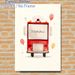 Fire Truck Themed Painting Poster, Soft Watercolor Style Cute Red Fire Truck With Balloons Poster, Warm Decorative Piece Suitable For Bedroom, Living_maomaolike.com
