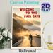 Cycling "Welcome To The Pain Cave" Painting Poster, Warm-toned Misty Mountain Sunrise & Cyclist Scene Poster, Motivational Decor Ideal For Home Gym_maomaolike.com