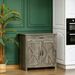 Sideboard Buffet Cabinet, Barn Door Coffee Bar Cabinet With Drawer And Adjustable Shelf_maomaolike.com