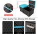 2 Wicker Ottomans, Multipurpose Outdoor Furniture For Patio, Backyard, Additional Seating, Footrest, Side Table W/Storage, Removable Cushions_maomaolike.com