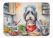 Bearded Collie The Chef Memory Foam Kitchen Mat Machine Washable Anti-Fatigue Mat Cushion Comfort Bath Mat Or Kitchen Rug_maomaolike.com