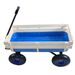 Outdoor Wagon All Terrain Pulling Wood Railing Air Tires Garden Cart_maomaolike.com