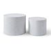 Round Coffee Table Set Of 2, Nesting Coffee Tables For MDF With Veneer .for Living Room,office,bedroom,Natural, 4Colors WHITE_maomaolike.com