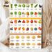 Low GI Foods Reference Chart Painting Poster, Hand-drawn Detailed Low-GI Veggies, Fruits & Grains Poster, Informative Balanced Diet Guide, Ideal For_maomaolike.com