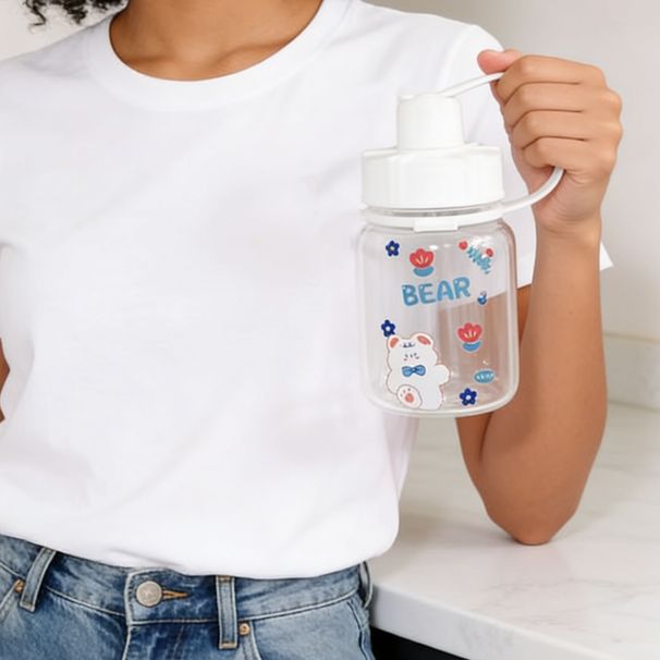 Plastic,Handle,Drinking,Bottle,380ml-Red 0784_maomaolike.com