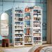 Wooden Shoe Rack, Freestanding Shoe Organizer With 23 Storage Shelves_maomaolike.com