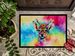 Hippie Animal Deer Doormat Front Door Mat Indoor Outdoor Rugs For Entryway, Non Slip Washable Low Pile, 24H X 36W_maomaolike.com