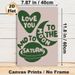 Love You To The Moon And Saturn Painting Poster, Minimalist Retro Green Heart & Celestial Graphic Poster, Warm Romantic Decor Ideal For Bedroom_maomaolike.com