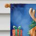Dogue De Bordeaux Christmas Reindeer House Flag Large Porch Sleeve Pole Decorative Outside Yard Banner Artwork Wall Hanging, Polyester, House Size, Multicolor_maomaolike.com