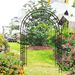 Metal Garden Arch L59'' X W17.71'' X H90.55'' Climbing Plants Support Rose Arch Outdoor Black_maomaolike.com