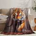 Tiger Digital Print Flannel Soft Sofa Cover Lazy Shawl Travel Portable Blanket Factory Wholesale_maomaolike.com
