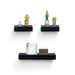 Floating Shelves 23.6" Wall Mounted Wood Shelves For Bathroom, Bedroom, Living Room, Kitchen, Hanging Shelf For Books/Storage/Decor With Invisible Brackets, Black_maomaolike.com