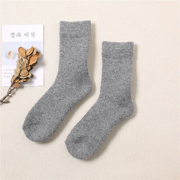 Wool socks Women's mid-tube socks with extra thick fleece warm loop socks Extra thick men's cotton socks wool_maomaolike.com