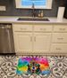 Rottweiler Hippie Dawg Memory Foam Kitchen Mat Machine Washable Anti-Fatigue Mat Cushion Comfort Bath Mat Or Kitchen Rug_maomaolike.com