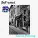 Vintage European Alley Painting Poster, Monochrome Old Town Street Scene Poster, Nostalgic Classic Design Brings Serene Ambiance Ideal For Living_maomaolike.com