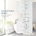 Modern Bathroom Cabinet, Narrow Storage Cabinet With Open Shelf, Drawer, Recessed Doors And Adjustable Shelves, White_maomaolike.com