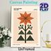 Abstract Botanical Flower Painting Poster, Minimalist Geometric Warm-toned Floral Poster, Understated Artistic Decor Ideal For Living Room, Bedroom Or_maomaolike.com