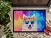 Samoyed Hippie Dawg Doormat Front Door Mat Indoor Outdoor Rugs For Entryway, Non Slip Washable Low Pile, 24H X 36W_maomaolike.com