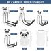 For Hanging Heavy 42 Pounds (Max.) 8 Small Size Hooks, Nainless Wall Hangers Self-adhesive Traceless Transparent Detachable Waterproof Rust-proof Bathroom Kitchen Home A Variety Of Uses_maomaolike.com