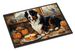 Bernese Mountain Dog Fall Kitchen Pumpkins Doormat Front Door Mat Indoor Outdoor Rugs For Entryway, Non Slip Washable Low Pile, 24H X 36W_maomaolike.com