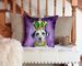 Dalmatian King Of Mardi Gras Throw Pillow Machine Washable, Indoor Outdoor Decorative Pillow For Couch, Bed Or Patio, 14Hx14W_maomaolike.com