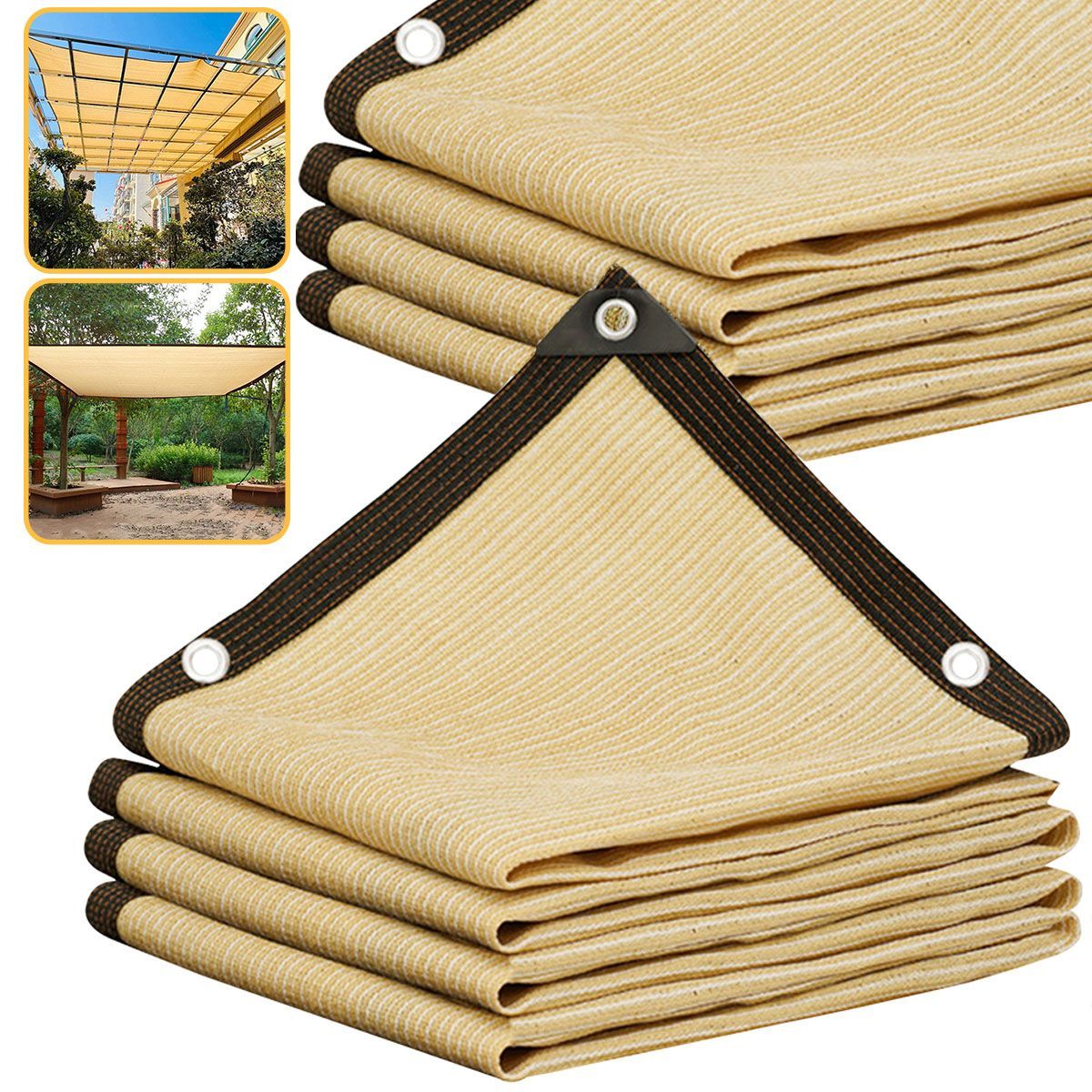 1 Outdoor Shade Cloth, Deck And Backyard Patio Shade Cloth, 6- Encrypted 80% Shade Cloth, Heat Resistant, Durable Shade Cloth With Grommets For Plant Covering, Greenhouse,3*3m_maomaolike.com
