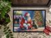 Terrier And Santa Claus Doormat Front Door Mat Indoor Outdoor Rugs For Entryway, Non Slip Washable Low Pile, 24H X 36W_maomaolike.com