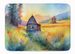 Montana Bitterroot In Watercolor Memory Foam Kitchen Mat Machine Washable Anti-Fatigue Mat Cushion Comfort Bath Mat Or Kitchen Rug_maomaolike.com