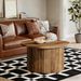 Coffee Table, Farmhouse Circle Center Table Sofa Side Table_maomaolike.com
