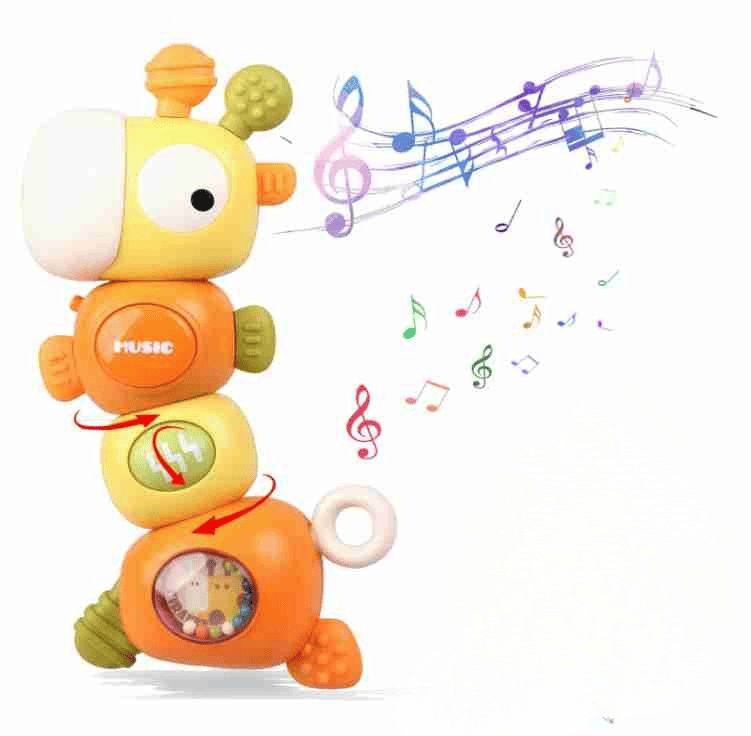 Baby Montessori Sensory Teething Toys For 3-6 6-12 Months, Food Grade Baby Teether, Newborn Infant Rattle Toys, Learning Educational Musical Toys For Boys Girls_maomaolike.com
