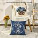 Spring Blue Fleece Flower Pattern Living Room Bedroom Sofa Decorative Pillow Case_maomaolike.com