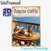 Turkish Coffee Painting Poster, Warm-toned Coastal Terrace Scene Poster, Nostalgic Design Ideal For Coffee Shops, Dining Areas And Home Walls_maomaolike.com