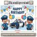 Police Car Birthday Party Banner - 2D Flat Polyester Backdrop, Wall Hanging Photo Props, Police Theme Party Decor_maomaolike.com