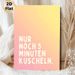 Cuddling Quote Painting Poster, Soft Pink-Yellow Gradient Typographic Poster, Cozy Warm Vibe Ideal For Bedroom, Living Room Relaxation Spaces_maomaolike.com
