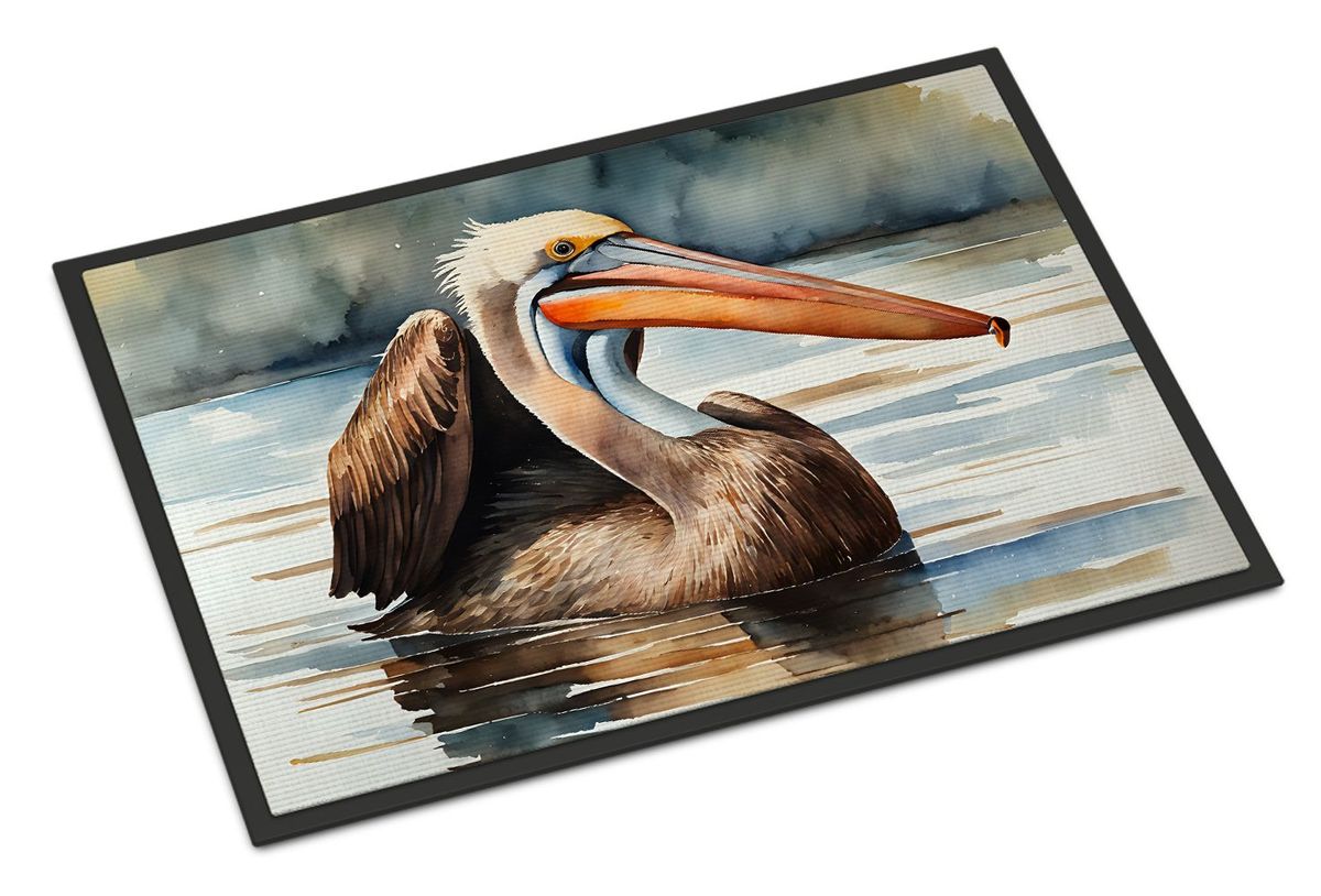Pelican Doormat Front Door Mat Indoor Outdoor Rugs For Entryway, Non Slip Washable Low Pile, 24H X 36W_maomaolike.com